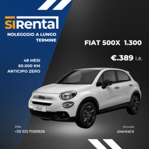 Vivi la Città con Stile con la Nuova FIAT 500X 1.3 Diesel - Noleggio a Lungo Termine