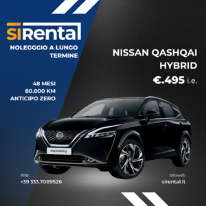 Noleggia a lungo termine la nuova Nissan Qashqai Hybrid