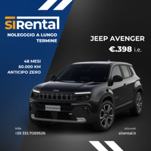 Scopri la Libertà di Guida con la Nuova JEEP AVENGER 1.0 - Noleggio a Lungo Termine
