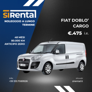 Noleggia a Lungo Termine il Nuovo FIAT DOBLÒ CARGO Diesel - Zero Anticipo